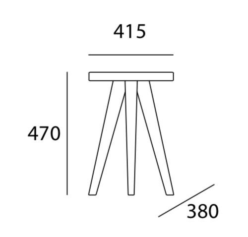 Arturo Trio Stool (Assorted Colour)