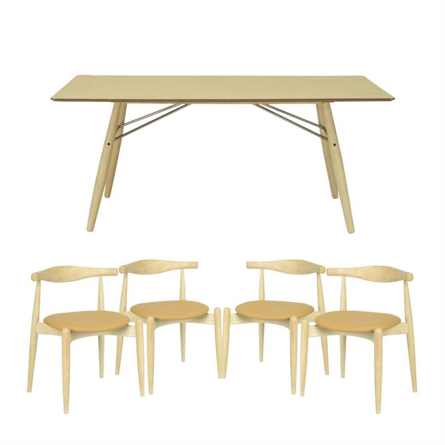 Arturo Konya Dining Set (1 Dining Table + 4 Dining Chairs)