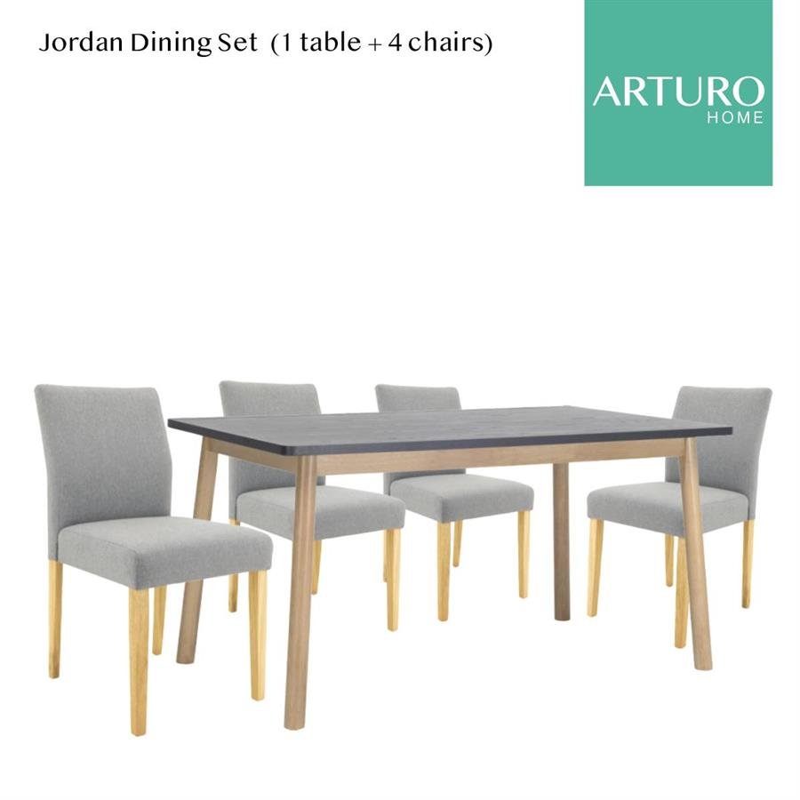 Arturo Jordan Dining Set (1 Dining Table + 4 Dining Chairs)