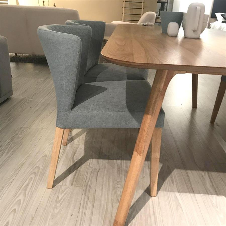 Arturo - Rhoda Dining Chairs (Set of 2) Side Chair/ Fabric Chair/ Solid Wood Chair/ Blue Chair/ Black Chair/ Brown Chair (FREE Shipping to West Malaysia)