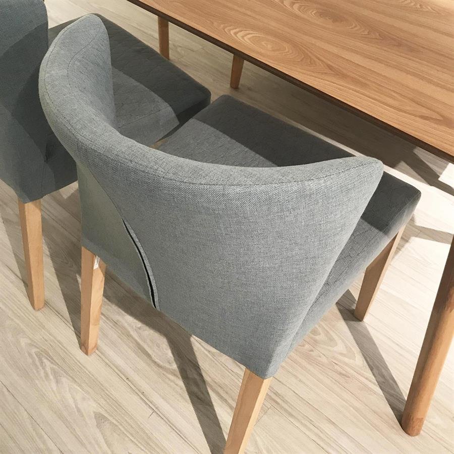 Arturo - Rhoda Dining Chairs (Set of 2) Side Chair/ Fabric Chair/ Solid Wood Chair/ Blue Chair/ Black Chair/ Brown Chair (FREE Shipping to West Malaysia)