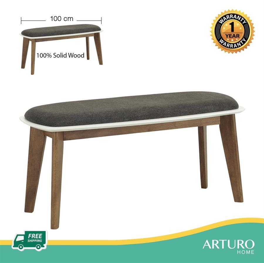 Arturo - Arthur Dining Bench (1m)/ Solid Wood Bench (FREE Shipping to West Malaysia)