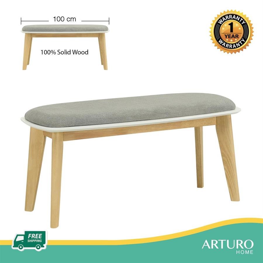 Arturo - Arthur Dining Bench (1m)/ Solid Wood Bench (FREE Shipping to West Malaysia)