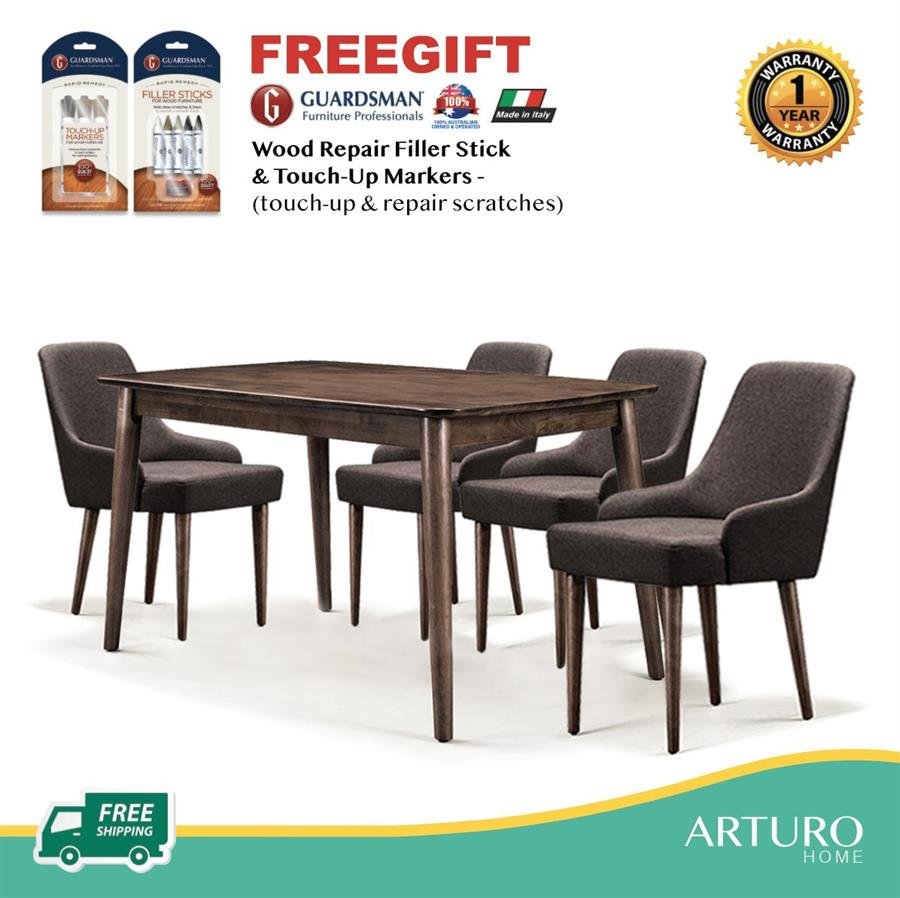 Arturo Lucia Melanie Dining Set 4, Dining Room Table Made In Malaysia