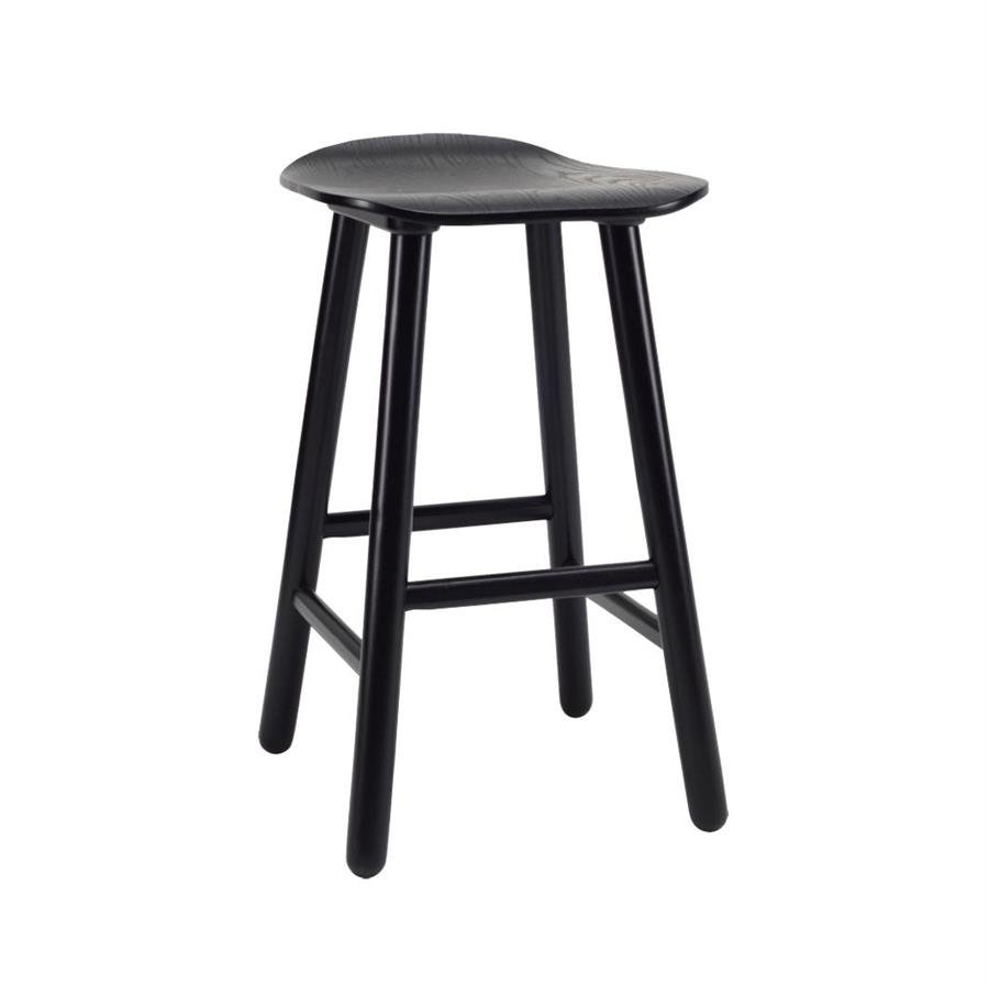 Arturo - Bono Counter Stool/ Counter Height Stool/ Solid Wood Stool/ Brown Stool/ Color Stool/ Curved Seating (FREE Shipping to West Malaysia)