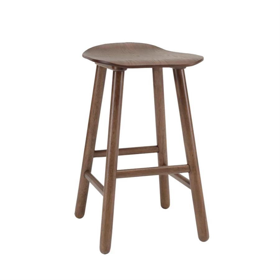 Arturo - Bono Counter Stool/ Counter Height Stool/ Solid Wood Stool/ Brown Stool/ Color Stool/ Curved Seating (FREE Shipping to West Malaysia)