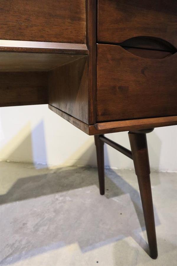 Arturo - Paula Dressing Table Set with Matching Stool and Retractable Mirror/ Vanity Table/ Make Up Table/ Solid Wood/ Mid-century Design/ Retro Design (FREE Shipping to West Malaysia)