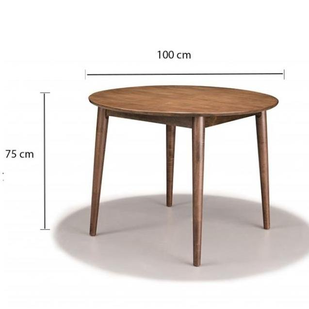 Arturo - Nellie + 4 Sila Dining Room Set/ Dining Set/ Round Table/ Solid Wood Table/ Solid Wood Chair (FREE Shipping to West Malaysia)