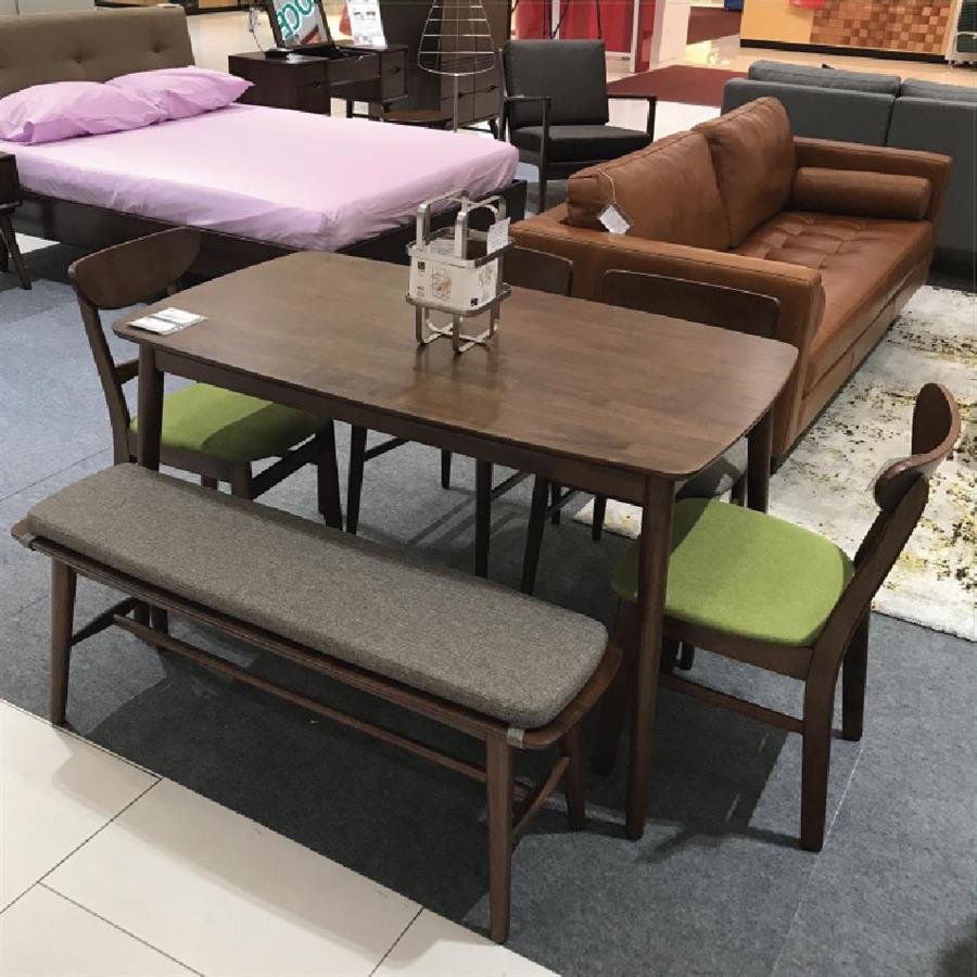 Arturo - Nellie + 4 Sila Dining Room Set/ Dining Set/ Round Table/ Solid Wood Table/ Solid Wood Chair (FREE Shipping to West Malaysia)