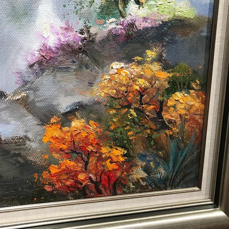 Arturo Oil Painting Ancient Waterfall