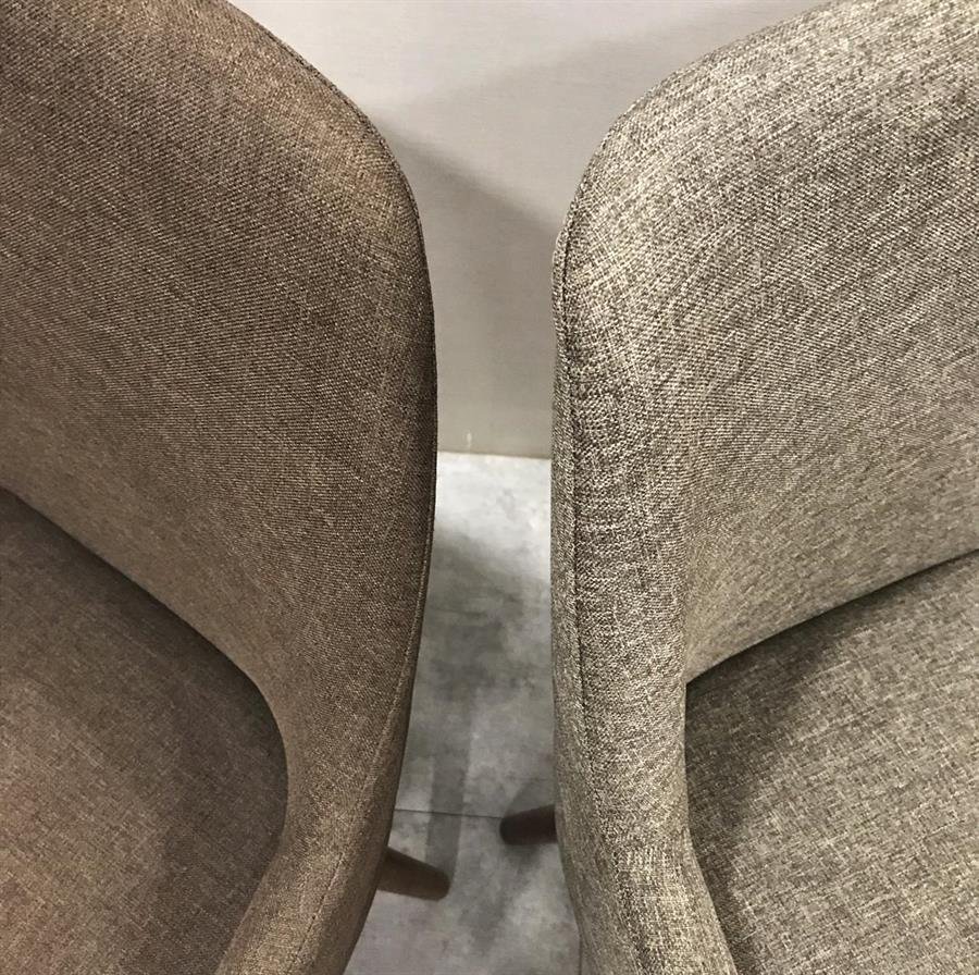 Arturo - Melanie Dining Chair/ Fabric Chair/ Arm Chair/ Dark Brown Chair/ Dining Chair with Arm Rest (FREE Shipping to West Malaysia)