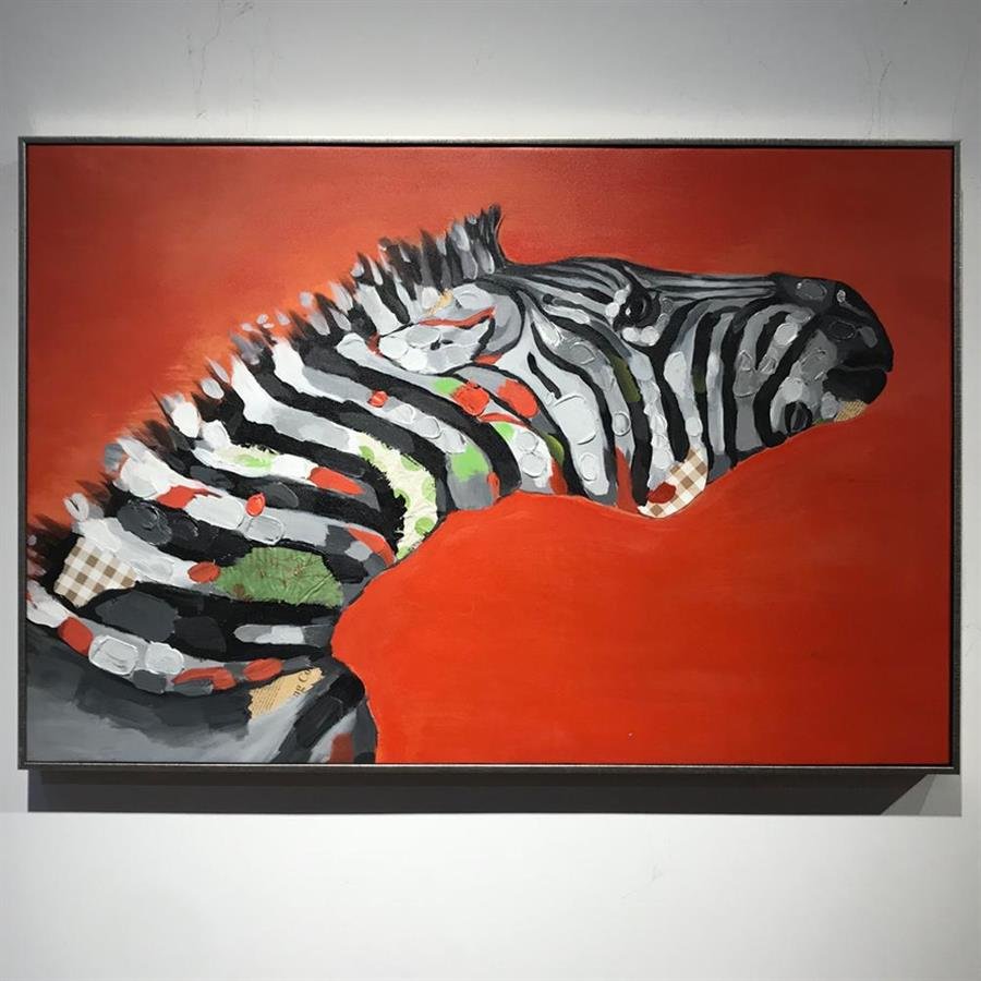 Arturo Oil Painting Zebra