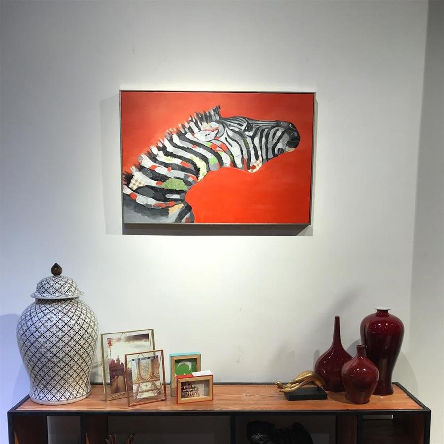 Arturo Oil Painting Zebra