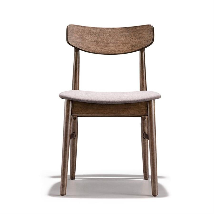 Arturo - Nellie + 4 Seeta Dining Set/ Round Table/ Solid Wood Table/ Solid Wood Chair/ Fabric Chair (FREE Shipping to West Malaysia)