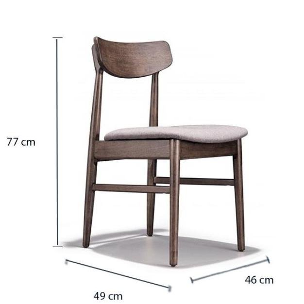 Arturo - Nellie + 4 Seeta Dining Set/ Round Table/ Solid Wood Table/ Solid Wood Chair/ Fabric Chair (FREE Shipping to West Malaysia)