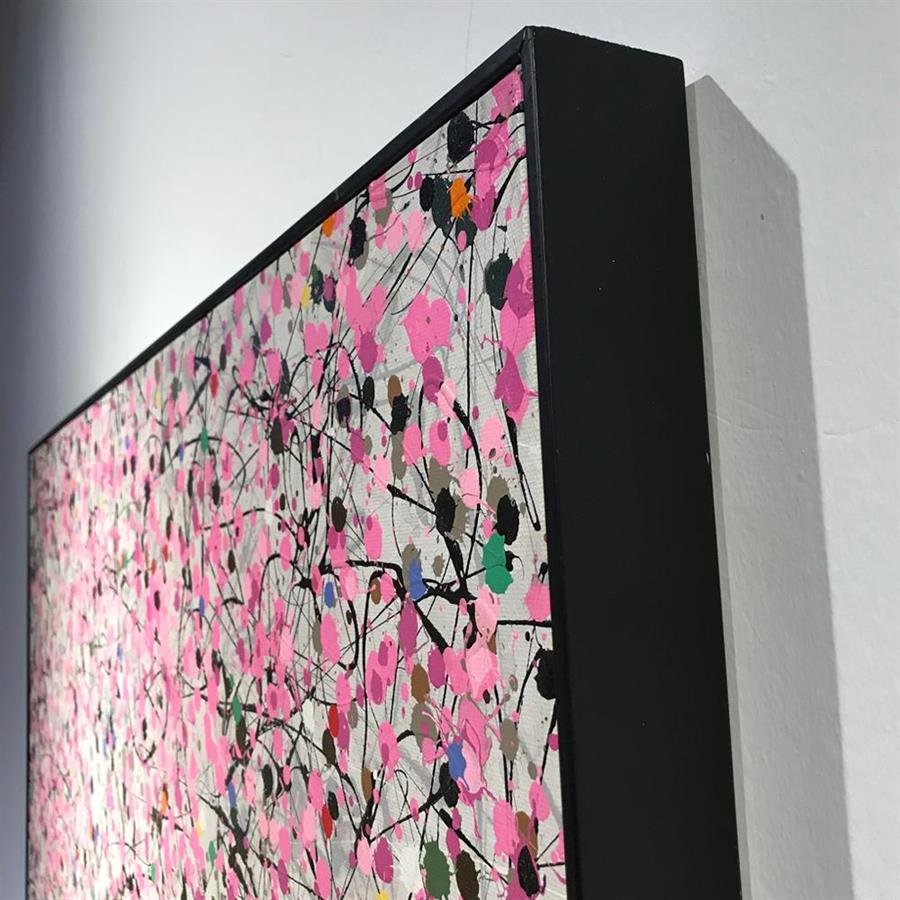 Arturo Oil Painting Abstract Pink