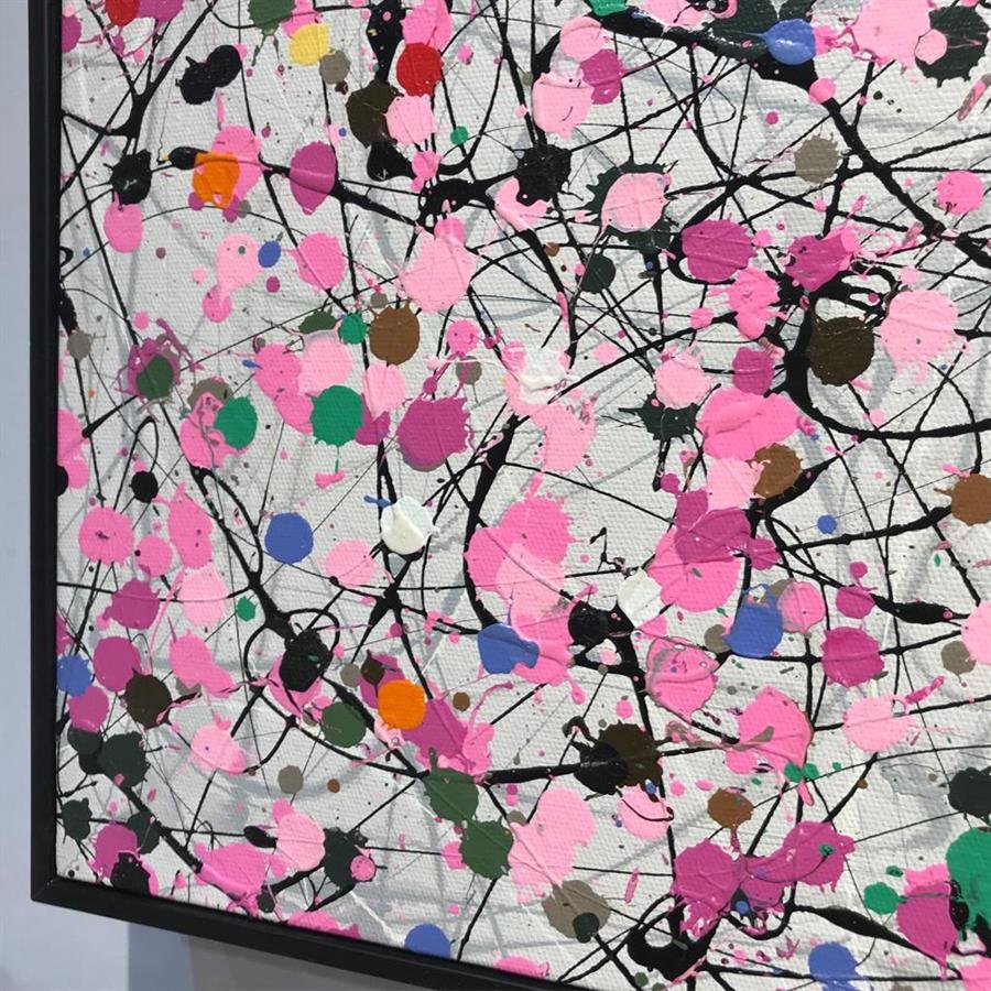 Arturo Oil Painting Abstract Pink