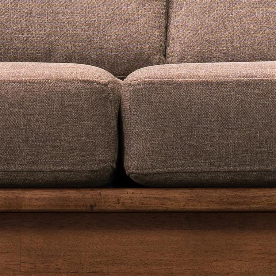 Arturo - Brendo 3 Seater Sofa/ Brown Fabric Sofa/ Mid-century design/ Retro/ Solid Wood (FREE Shipping to West Malaysia)