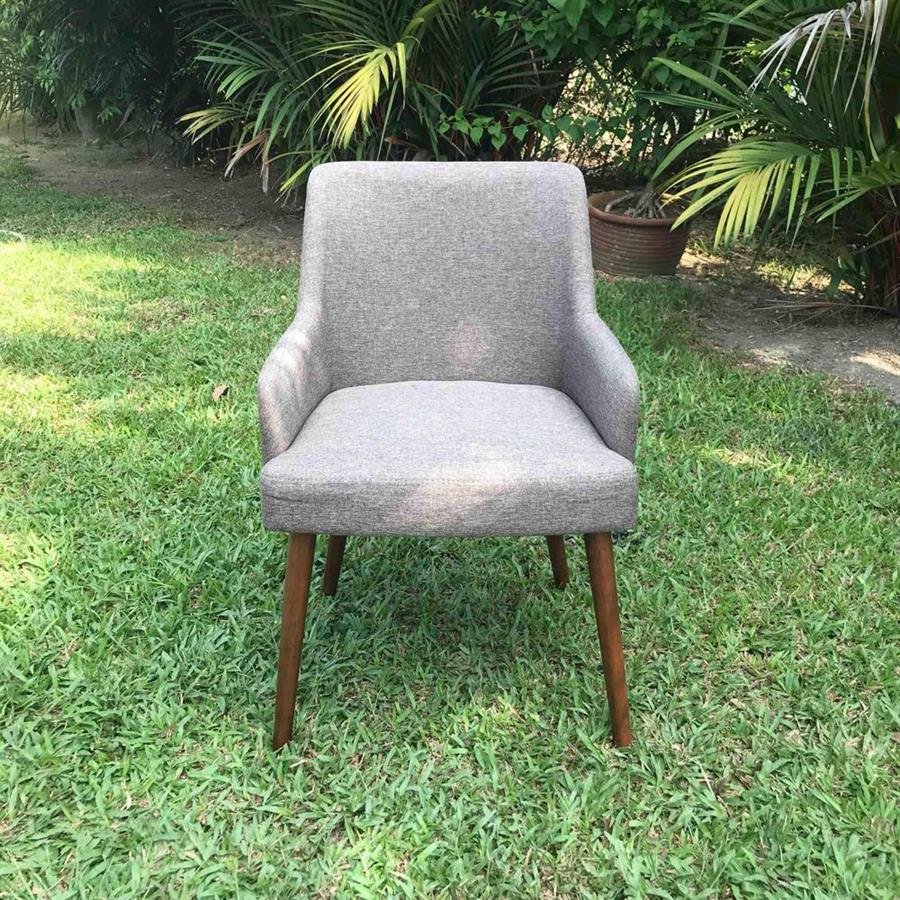 Arturo - Aubrey Dining Chairs (Set of 2)/ Fabric Chairs/ Solid Wood Chairs/ Arm Chair/ Dining Chair with Arm Rest (FREE Shipping to West Malaysia)