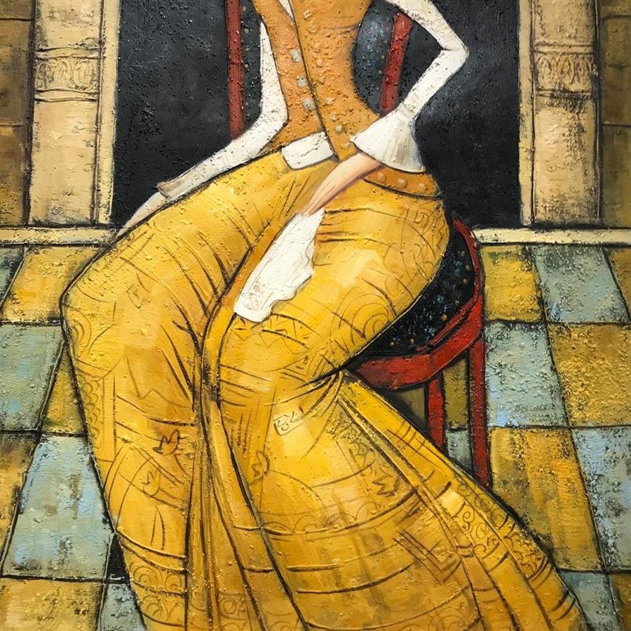 Arturo Oil Painting Aristocrat Lady Valentina
