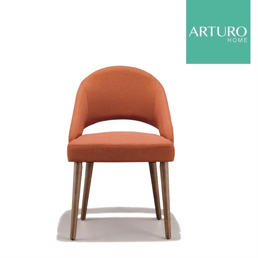 Arturo - Ariel Dining Chair/ Fabric Chair/ Arm Chair/ Dining Chair with Arm Rest/ Orange Chair (FREE Shipping to West Malaysia)