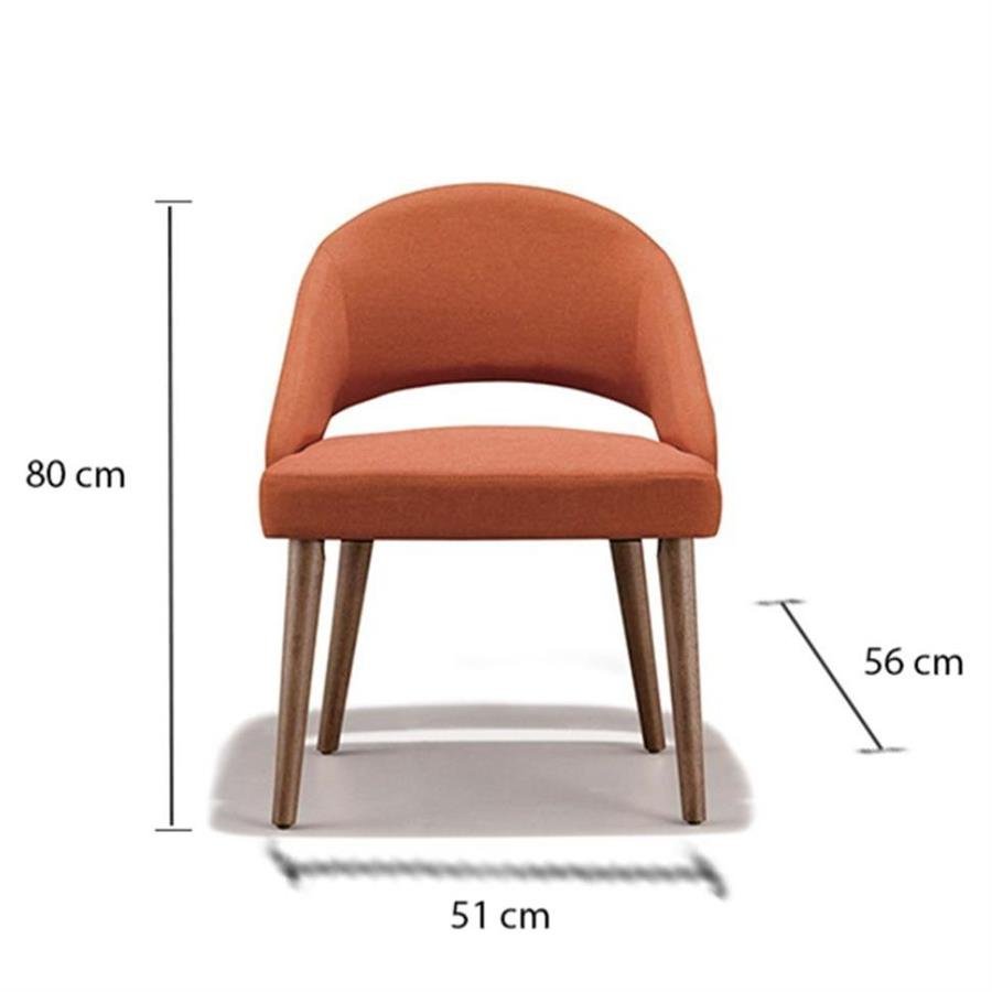 Arturo - Ariel Dining Chair/ Fabric Chair/ Arm Chair/ Dining Chair with Arm Rest/ Orange Chair (FREE Shipping to West Malaysia)