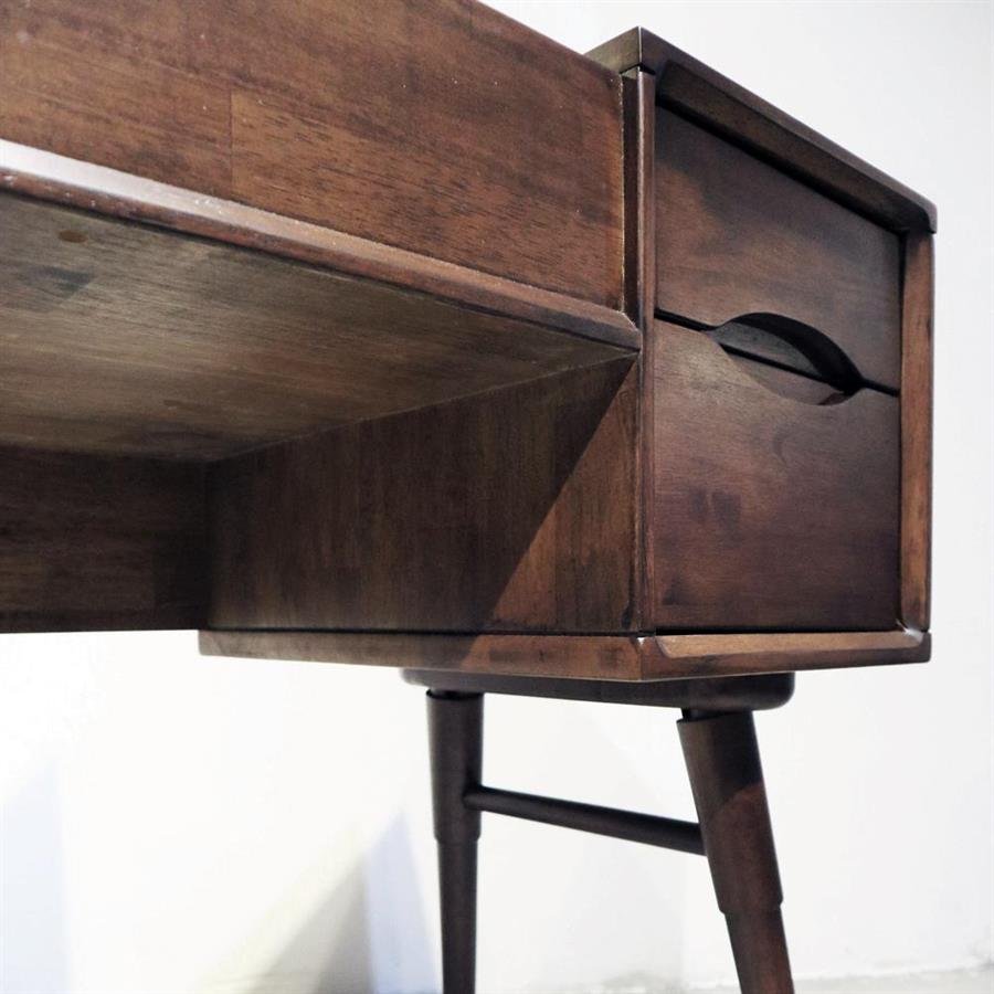 Arturo - Paula Dressing Table with Retractable Mirror/ Vanity Table/ Make Up Table/ Solid Wood/ Mid-century Design/ Retro Design (FREE Shipping to West Malaysia)