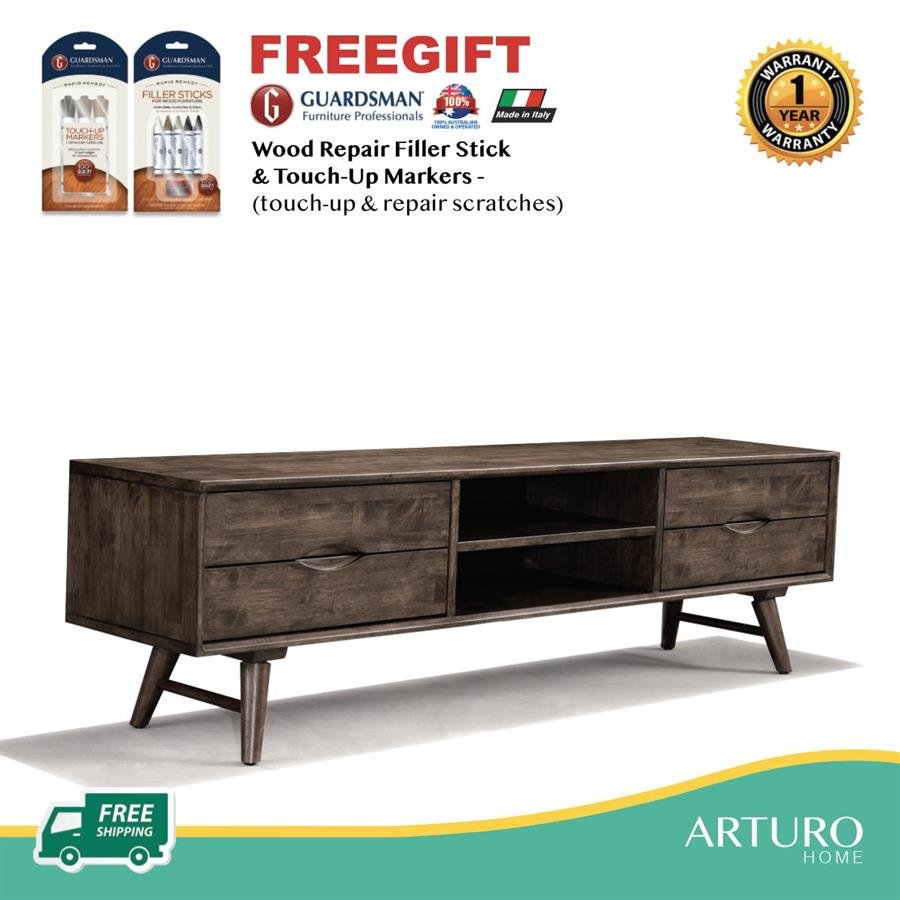 Gabino II TV Console (1.8M) / TV Cabinet/ Media Unit/ Entertainment Unit/ Mid Century Design, Solid Wood/ Soft Closing Drawers/ (Free Shipping to West Malaysia)
