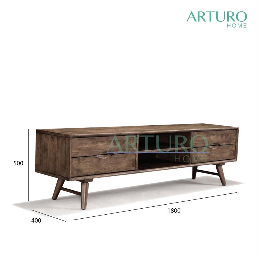 Gabino II TV Console (1.8M) / TV Cabinet/ Media Unit/ Entertainment Unit/ Mid Century Design, Solid Wood/ Soft Closing Drawers/ (Free Shipping to West Malaysia)
