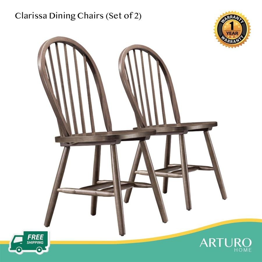 Arturo - Clarissa Dining Chairs (Set of 2)/ Solid Wood Chair/ Mid-century Chair/ Retro Chair/ Designer Chair (FREE Shipping to West Malaysia)