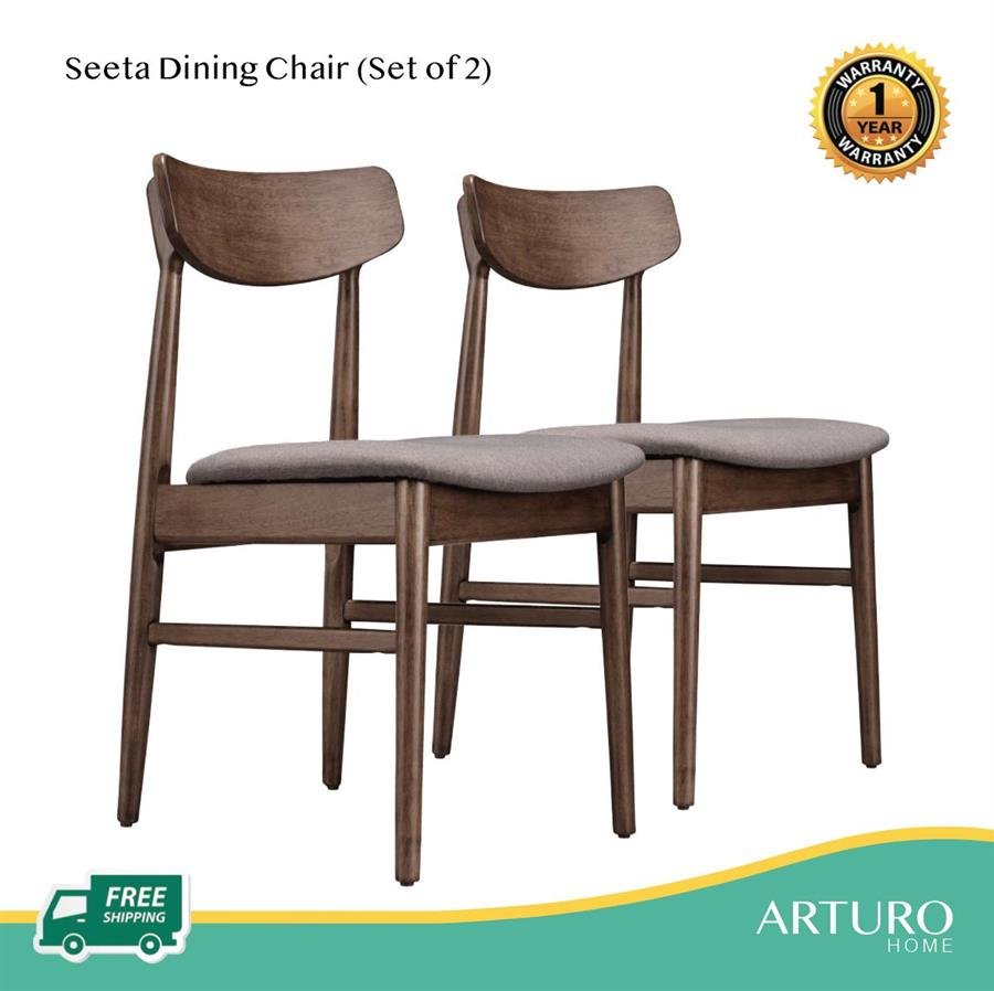 Arturo - Seeta Dining Chair (Set of 2)/ Side Chair/ Mid-century Design/ Retro Design/ Solid Wood Chair (FREE Shipping to West Malaysia)