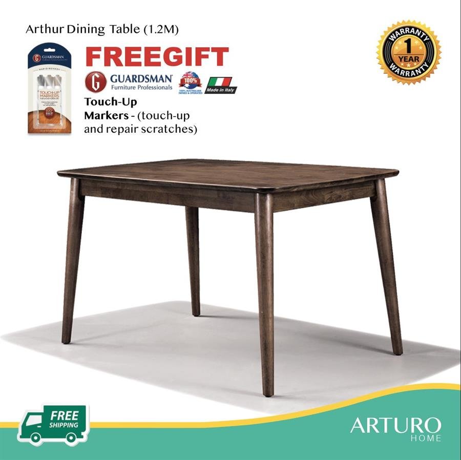 Arturo - Lucia Dining Table/ Solid Wood Table/ Rectangle Table/ Mid-century design (FREE Shipping to West Malaysia)