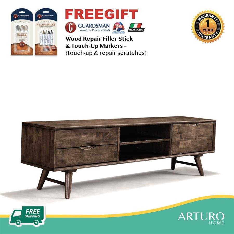 Gabino I TV Console (1.8M)/ TV Cabinet/ Media Unit/ Entertainment Unit/ Mid Century Design/ Solid Wood/ Soft Closing Drawers (Free Shipping to West Malaysia)