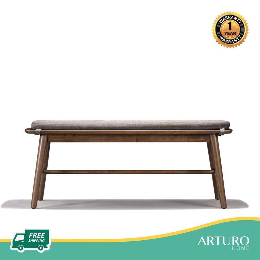 Arturo - Giorgio Dining Bench/ Hallway Bench/ Solid Wood/ Removable Cover/ Mid-century design/ Retro (FREE Shipping to West Malaysia)
