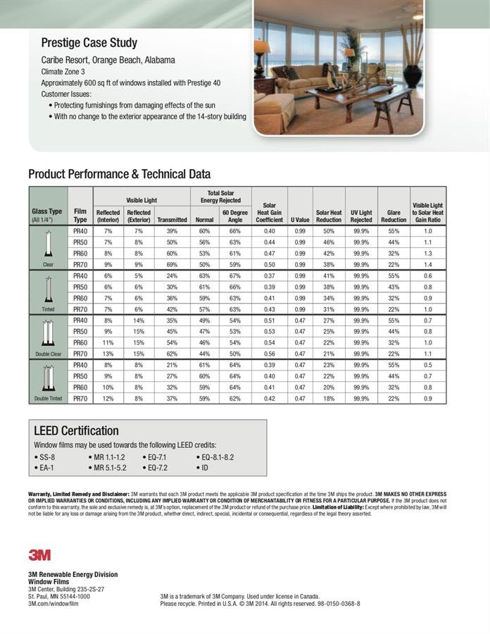 Supply & Install 3M Prestige 40/50/60/70 Window Film for 100 square feet/ Window Tinting Service/ 3M Window Film/ Window Treatment (FREE Shipping & Installation for West Malaysia)
