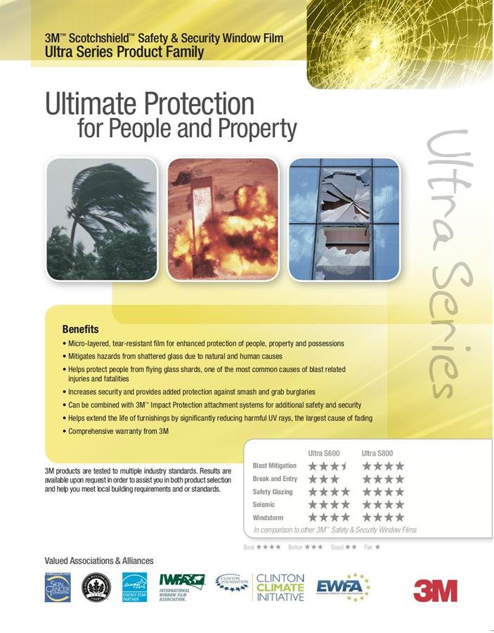 Supply & Install 3M Scotchfield Ultra 600/ 800 Safety & Security Film for 100 square feet/ Window Tinting Service/ 3M Window Film/ Window Treatment (FREE Shipping & Installation for West Malaysia)