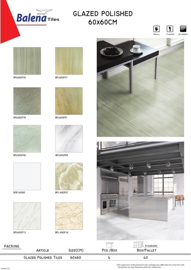 Balena Tiles Glazed Polished 60X60cm