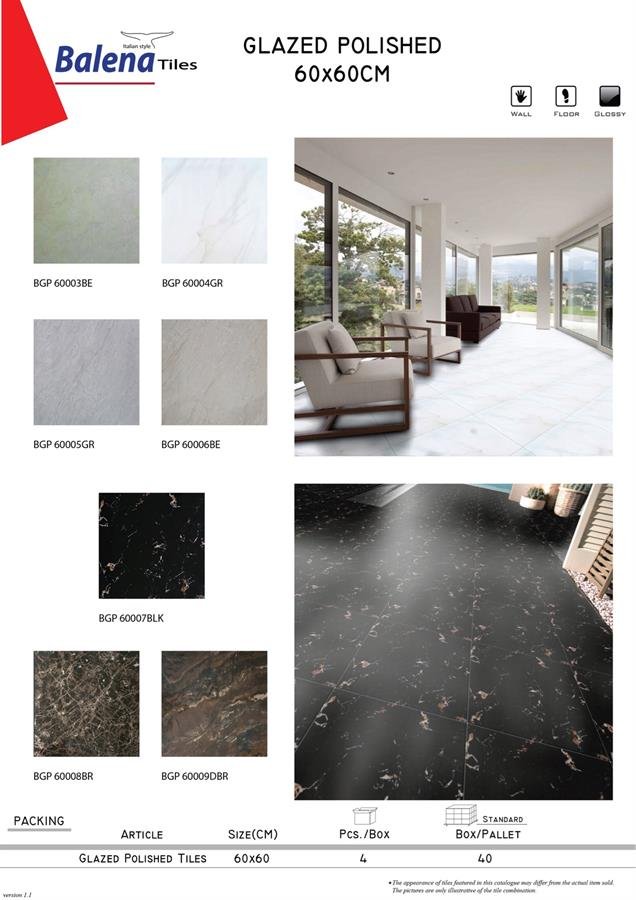 Balena Tiles Glazed Polished 60X60cm