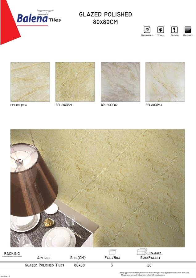 Balena Tiles Glazed Polished 80X80cm