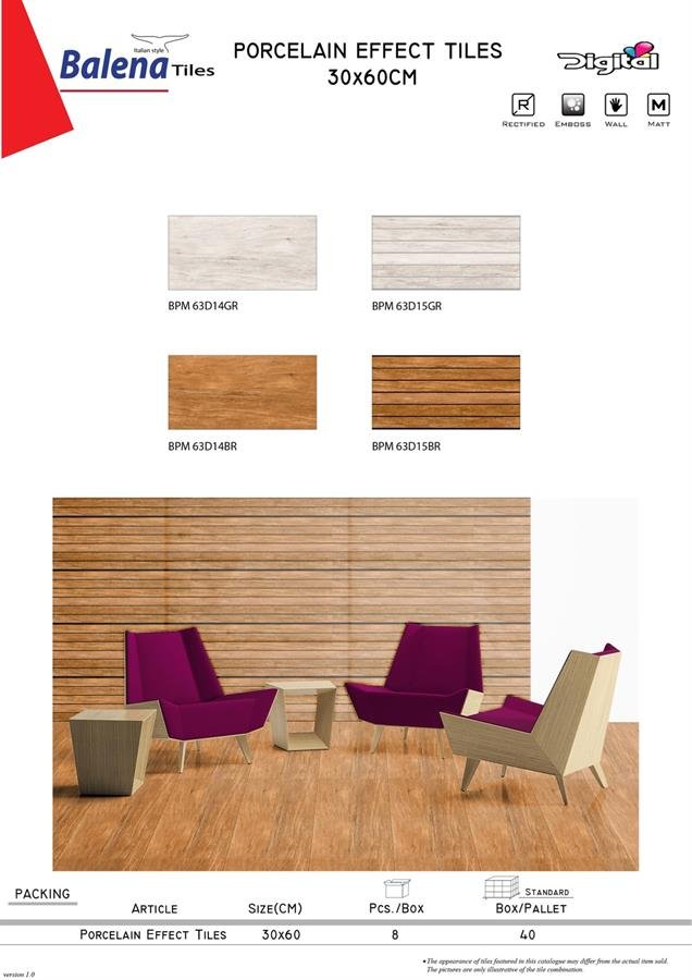 Balena Porcelain Effect Tiles 30X60cm