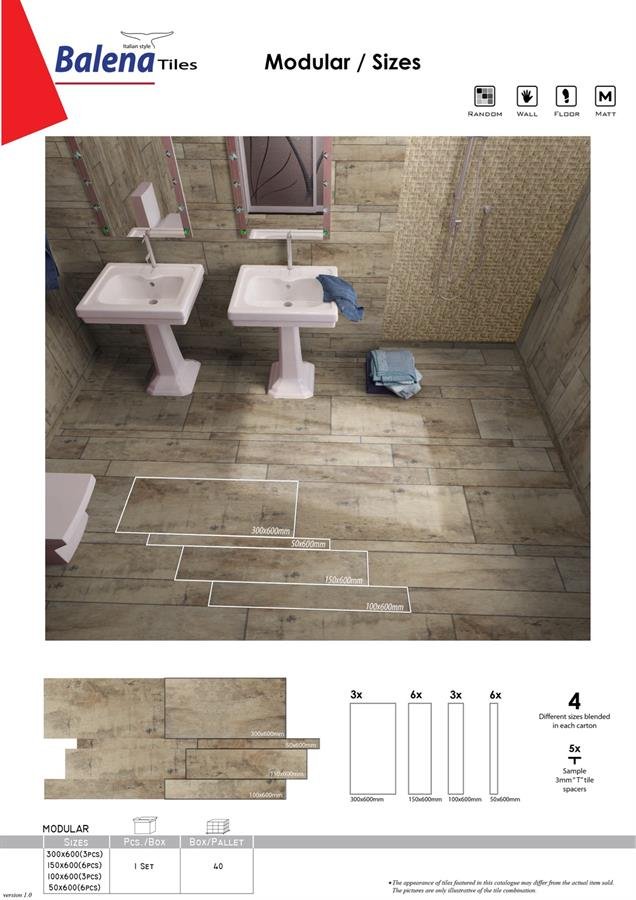 Balena Tiles Modular / Sizes