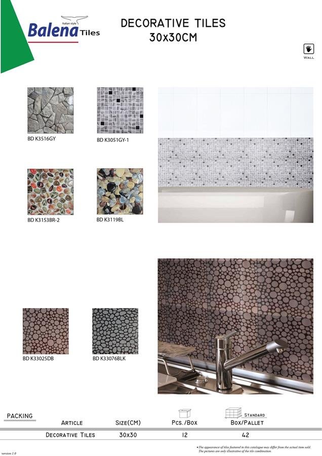 Balena Decorative Tiles 30X30cm