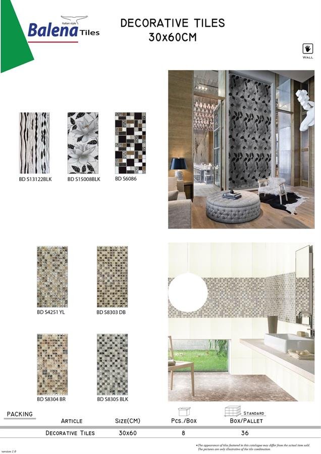Balena Decorative Tiles 30X60cm