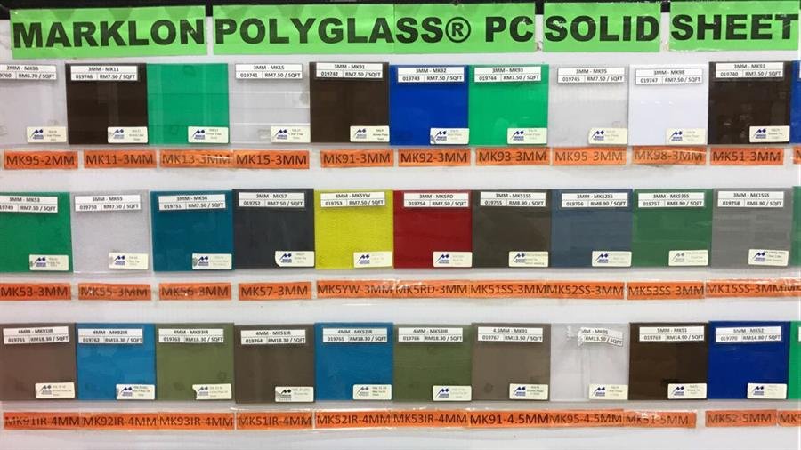 Marklon Polyglass PC Solid Sheet | Building Materials Online
