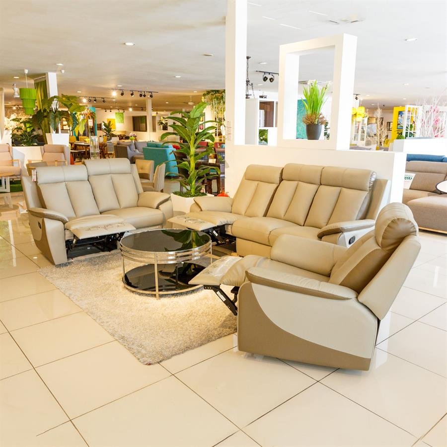 Italy Genuine Cow Leather Recliner Sofa
