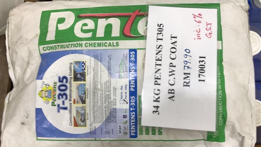 Pentens waterproofing coating cement