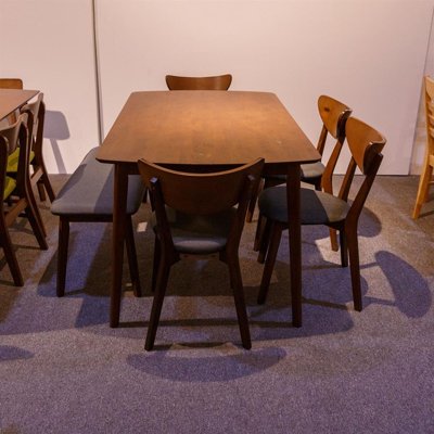 Wooden Dining Set with Bench