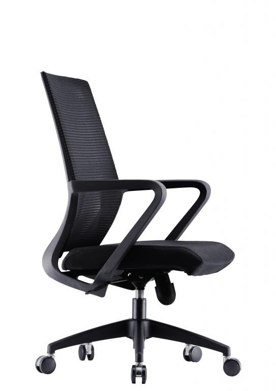Office Chair Angle 2  Medium Back (Black)