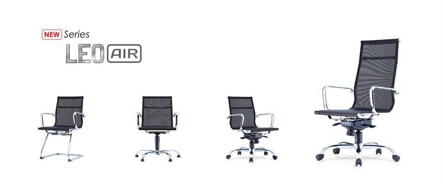 Office Chair LEO-AIR Visitor (Black)