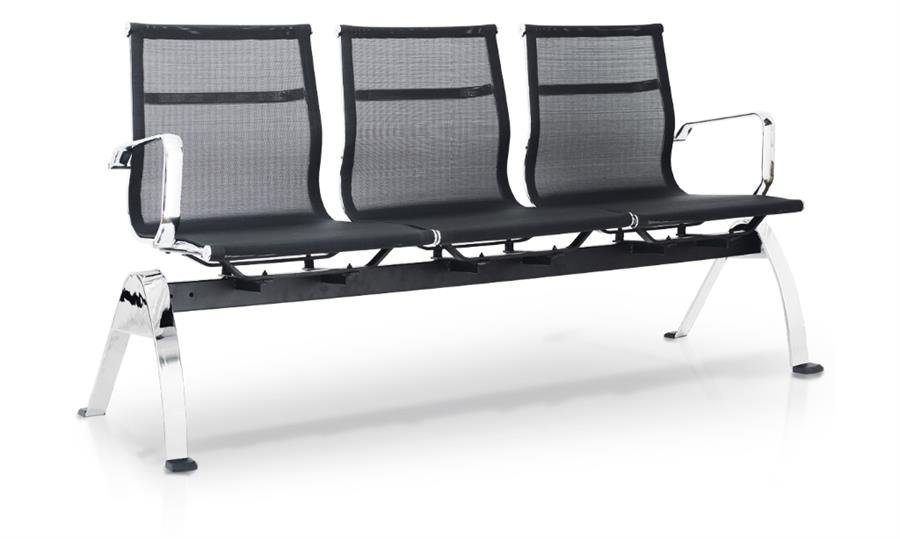 Office Chair LEO-AIR 3 Seat (Black)
